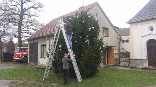 zdobení vánočního stromu 2014
